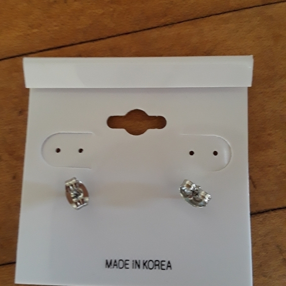 Stainless Steel Red Rose Skeleton Stud Earrings - Picture 3 of 3